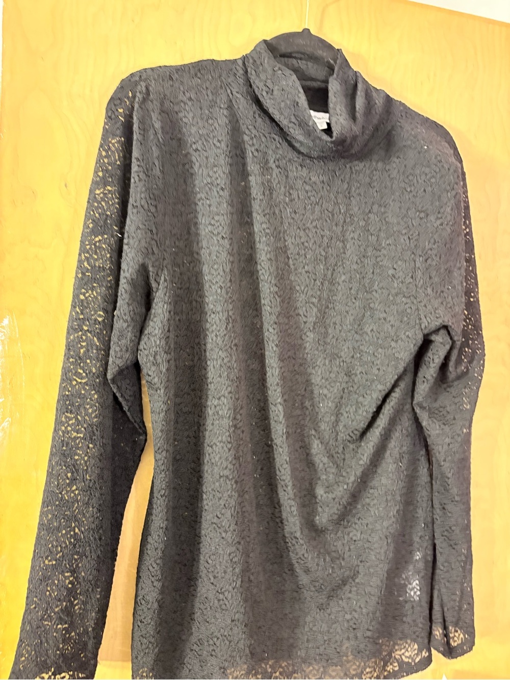 Motherhood Gray Lace Cowl Neck Sweater